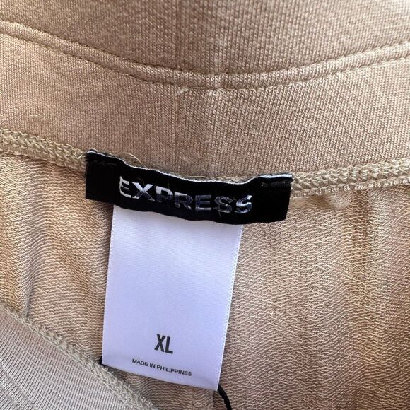 Express $60 Women’s tan High Waist Casual Stretch Comfort Lounge Pants XL NEW - Picture 5 of 5